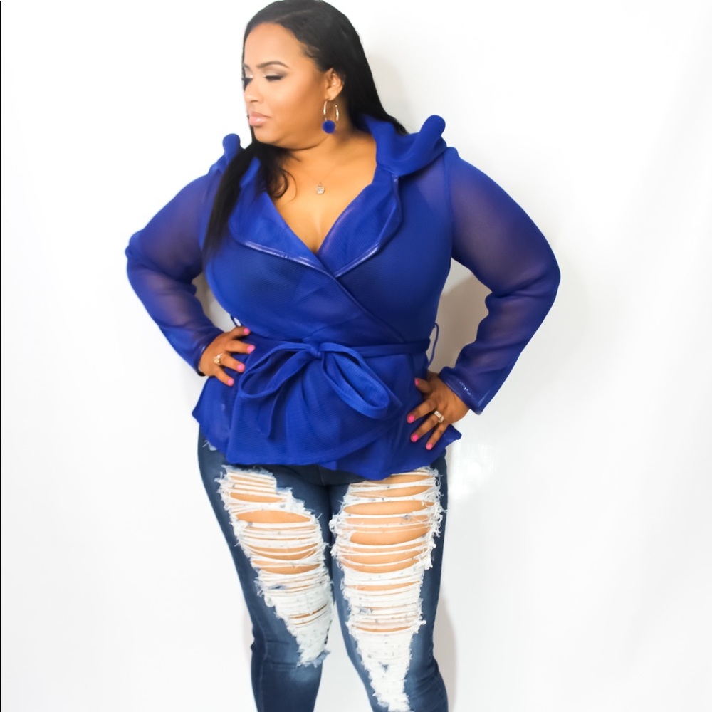 Cobalt Blue Mesh Jacket